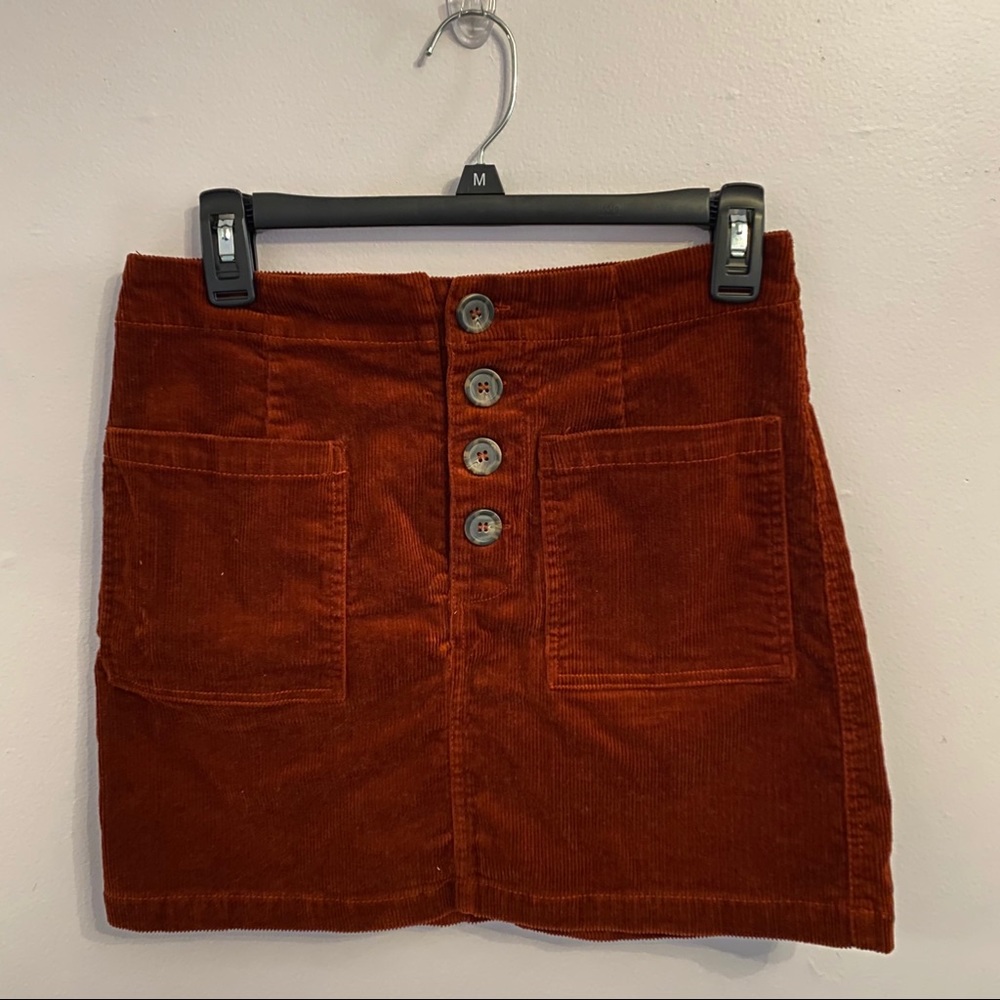 corduroy mini skirt